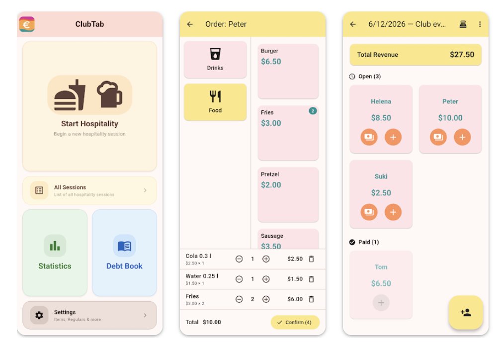 Helena971086's tweet photo. Still keeping track of drinks on paper? 

Club Tab turns your tablet into a clubhouse cash register:
✅ Log orders in seconds
✅ Debt book &amp; end-of-day cash reconciliation
✅ PDF with VAT breakdown

30 days free, then €3.99/month.

https://t.co/QHFJhasWVS

#Clubhouse #SportsClub https://t.co/FpMnSNwmQp