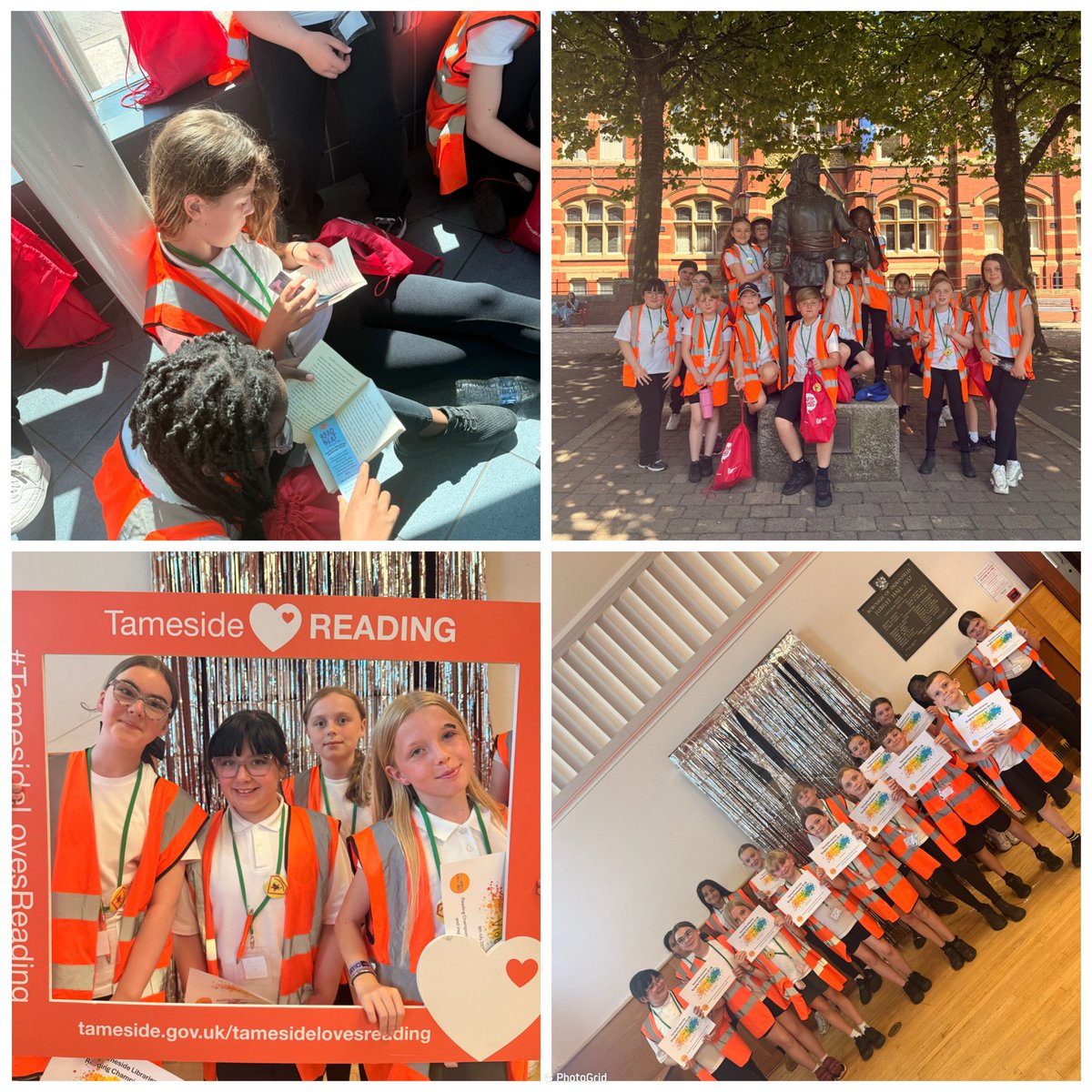 MissCope6C's tweet photo. Our Reading Ambassadors had an amazing time at @TamesideLibrary celebration event! They experienced a bus journey, took part in a book tasting session and received their award for their efforts in promoting reading. We are all very proud 🌟@TeamManorGreen @TamesideCouncil https://t.co/RtD3ApkPzq
