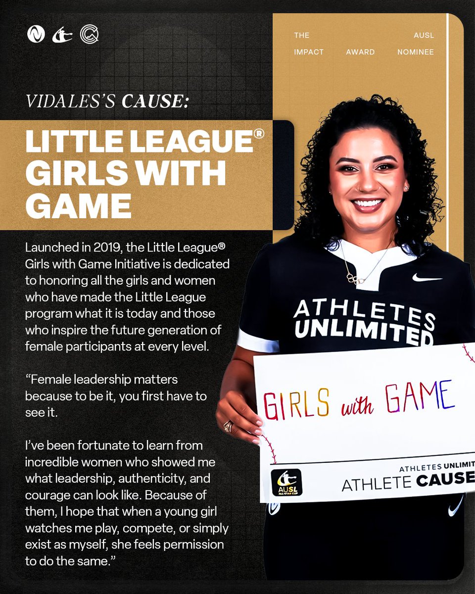 AUProSports's tweet photo. "My hope is that every young girl realizes she already has everything she needs within her."

AUSL Impact Award Nominee Tori Vidales knows that the power to be successful isn't in becoming someone else, it's in trusting who you are. https://t.co/GodYfIOck0