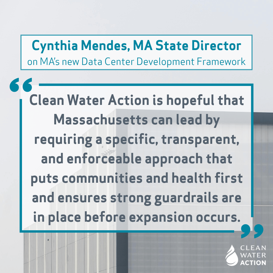 CleanH2OMA's tweet photo. We'll be on the front lines of the fight against unchecked data center growth that puts our communities and environment at risk. We're thrilled MA has paused accepting applications for the data center tax exemption until stronger safeguards are in place.
➡️https://t.co/UHbHwqdAma https://t.co/6omD2ucvTm