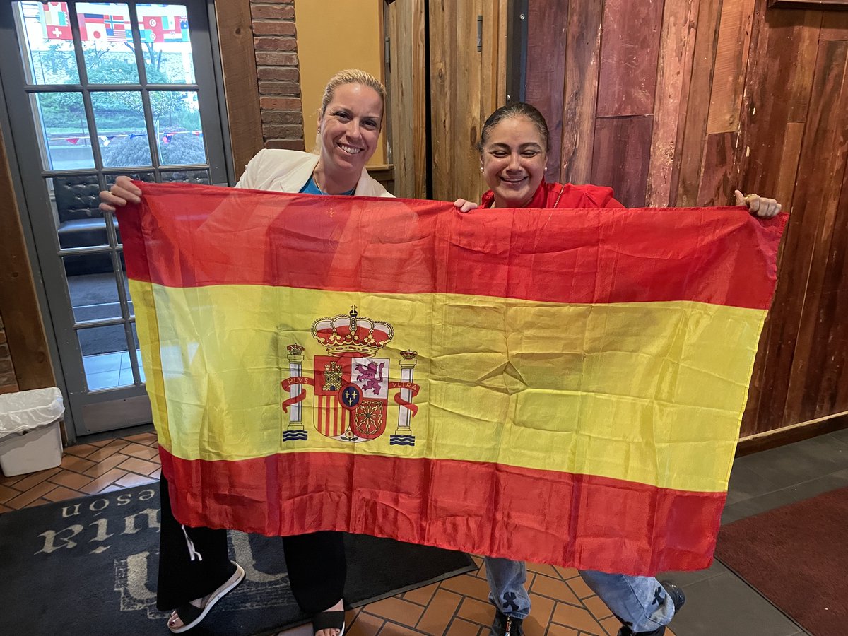 MesonSegovia's tweet photo. Another great turnout for Spain vs. Portugal! 🇪🇸⚽ Spain takes on Belgium THIS Friday at 3 PM ET. Join us for an all-you-can-eat buffet: $50 adults, $30 kids ages 6–12, plus tax and gratuity. Sangria, Estrella Galicia beer, or house wine included! https://t.co/neJJeVz8qG