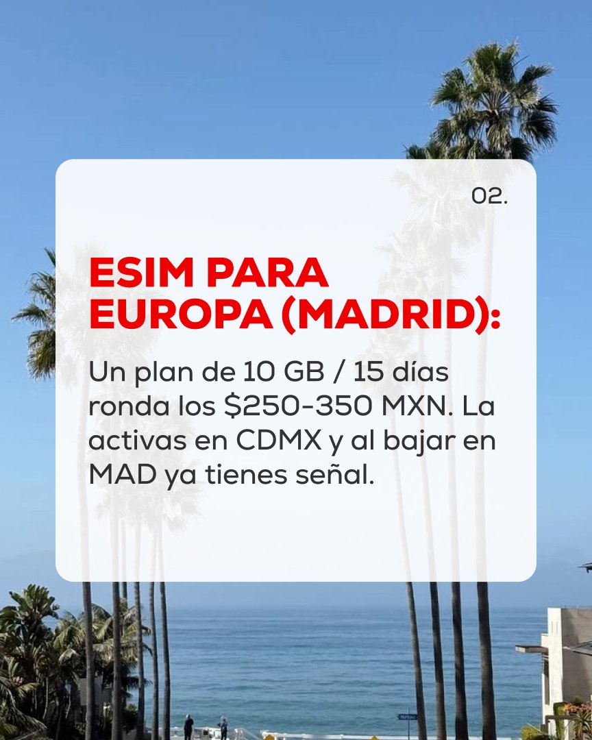 ticket_mx_'s tweet photo. 📱 Viaja conectado desde el primer minuto. Descubre cuándo conviene usar una eSIM o una SIM local y evita gastos innecesarios en roaming✈️
#viajes #eSIM #SIM #internetenviaje #Madrid #LosAngeles #TipsDeViaje https://t.co/03ul4HvVtt