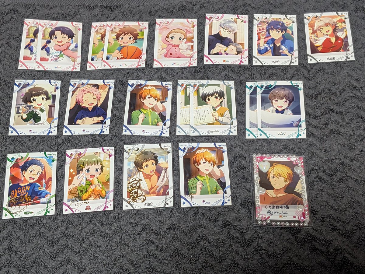 jvr_uc's tweet photo. 【交換】SideM ぱしゃこれ 第10弾

譲▶︎写真の通り
求▶︎類、次郎＞春名、雨彦(春名は類か次郎いずれかと併せた形の交換優先)

検索からどうぞお声掛け下さい。 https://t.co/Qv3LOlfDnK