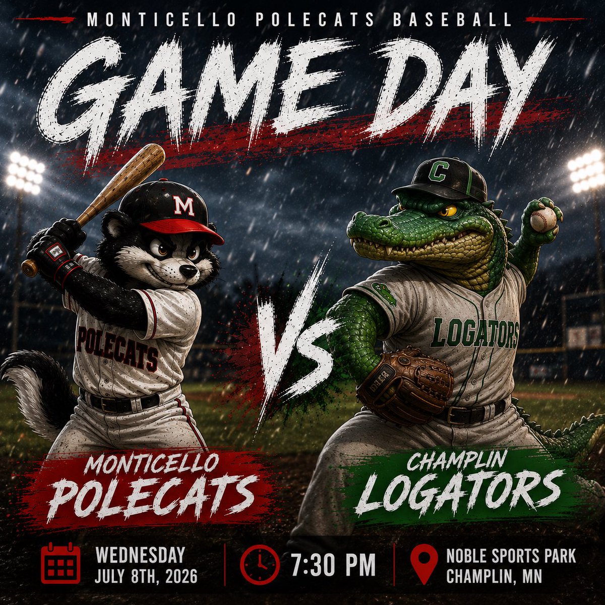 MoPolecats's tweet photo. Polecats are on the road tonight @LogatorBaseball 7:30pm first pitch! https://t.co/2HwsgdoFLI