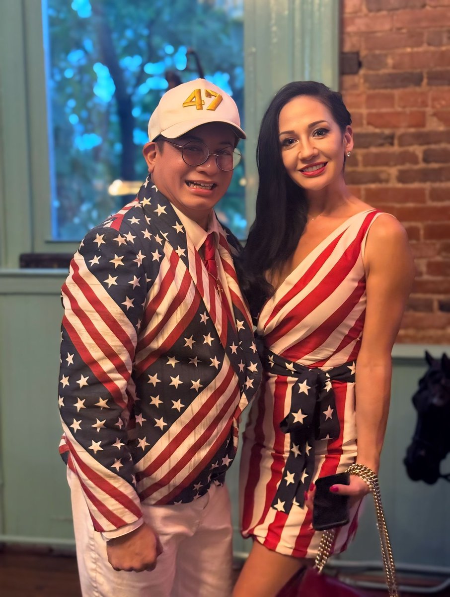 andresoriano's tweet photo. Custom-made patriotic couture for my dear friend, Ms. Sandra Reardon. 🇺🇸❤️
Honored to create her custom USA dress and patriotic coat in tribute to America's 250th Birthday and Independence Day.
Peace, Love, Glamour &amp; Fashion! ❤️🇺🇸
#America250 #AndreSoriano #Custom #MadeInUSA https://t.co/975x3kHTqU