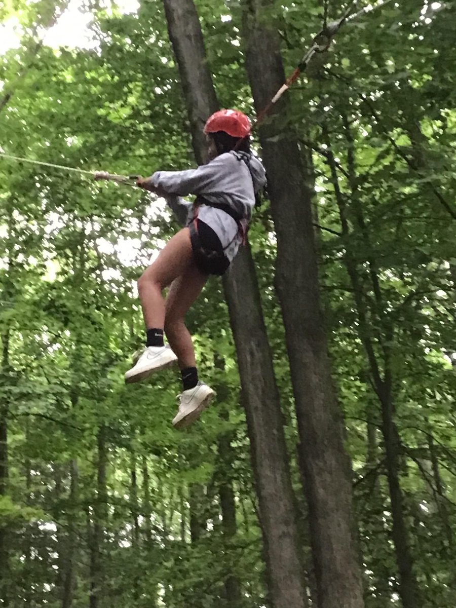ACSBinghamton's tweet photo. The second Day of the JSfaSW Camp has come and gone! The kids spent most of the day outside in the woods swinging and zip lining, making incredible memories at new heights!!! https://t.co/IQlTgRgIFm
