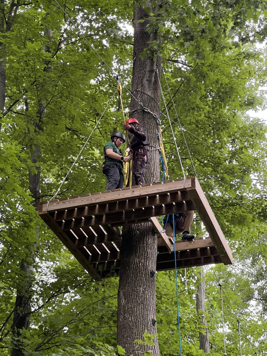 ACSBinghamton's tweet photo. The second Day of the JSfaSW Camp has come and gone! The kids spent most of the day outside in the woods swinging and zip lining, making incredible memories at new heights!!! https://t.co/IQlTgRgIFm