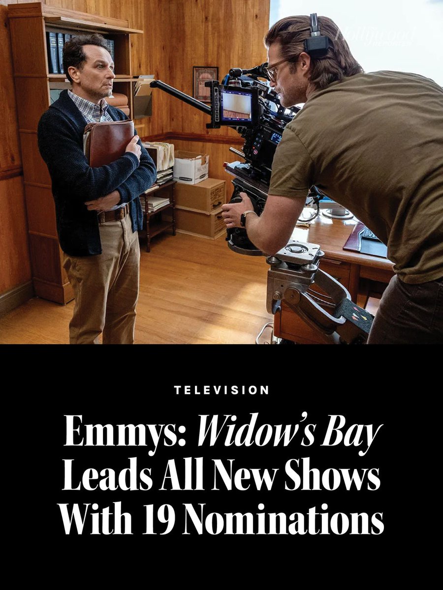 THR's tweet photo. #WidowsBay received 19 #Emmy nods in total including for best comedy series, lead actor Matthew Rhys and both writing (creator Katie Dippold) and directing (Hiro Murai). 

It’s the strongest showing for any new series this year, right ahead of networkmate 'Pluribus,' and is the most widely recognized comedy by the Television Academy outside of returning front-runner 'Hacks.'

https://t.co/jqLwHNnOfR