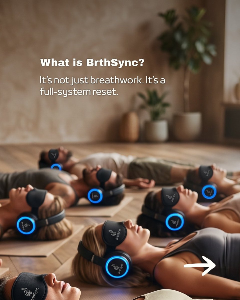 BrthSync's tweet photo. Hello, meet BrthSync.

We designed a multi-sensory environment that stops the mental chatter by changing the biological channel.

🎧 Click the link in our bio to view our upcoming schedule and secure your mat.

#BrthSync #NervousSystemReset #SomaticHealing #BreathworkJourneys https://t.co/oYx7o9sRDt