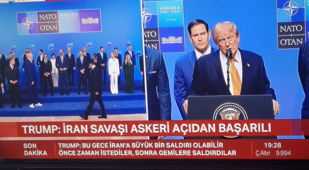ekremataer's tweet photo. İbretlik bir basın toplantısı, ağzını açtığında baktıkça batıyor. İran'dan  çıkamadınızsorusuna yanıt vermekte zorlandı. ABD'nin an itibarıyla NATO patronluğu bitmiştir. Sorular karşısında geldiğine bin pişman görünüyor. Bu arada önemli bir bilgi paylaştı tiktok'ta birinciymiş... https://t.co/kjtmK4SJLR