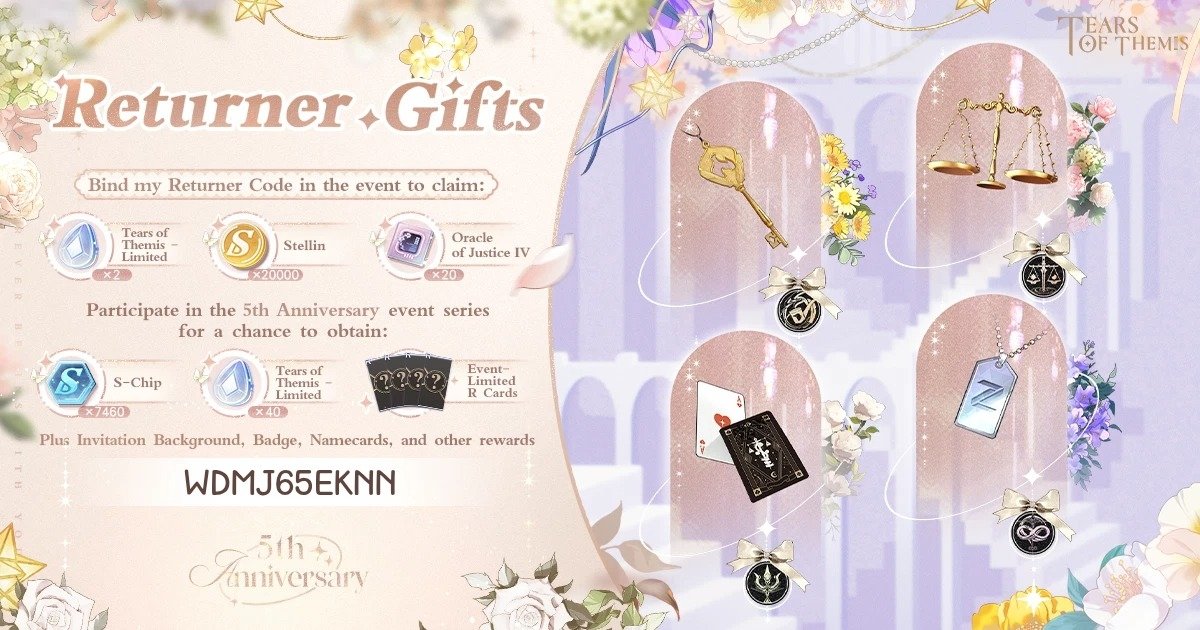 _araneesan's tweet photo. #TearsOfThemis has prepared a Returner Gift for you! Come back and join the Special Event! Bind my Returner Code (code) to claim your rewards!Download Linkhttps://hoyo.link/081qBBAd https://t.co/wZklaDU2p4