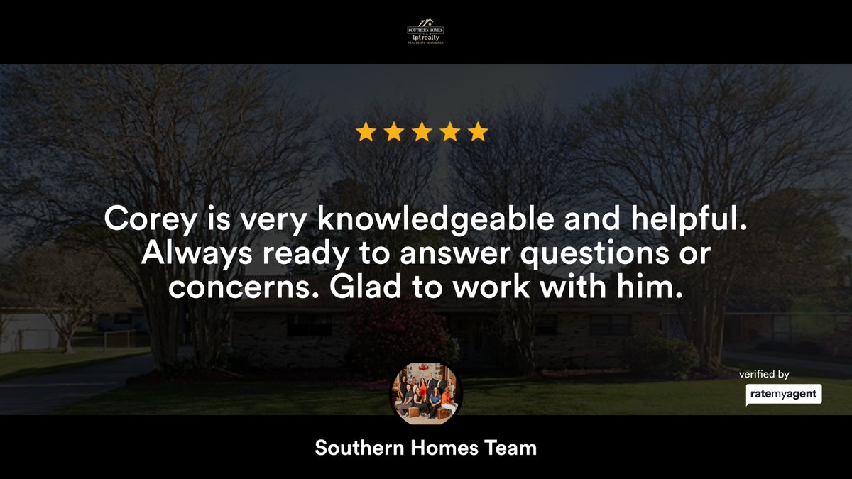 SouthernHomesLA's tweet photo. Our team’s latest RateMyAgent review in Prairieville
(LA) 0995688973
https://t.co/p8rqPrKVbr

...
#ratemyagent #realestate https://t.co/a18Zngd2hS
