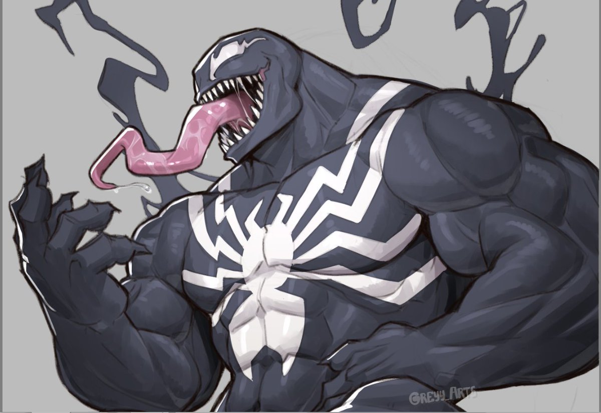 greyy_arts's tweet photo. Venom (i did a little anatomy detail and different shading here) https://t.co/ooIY7QaFtR