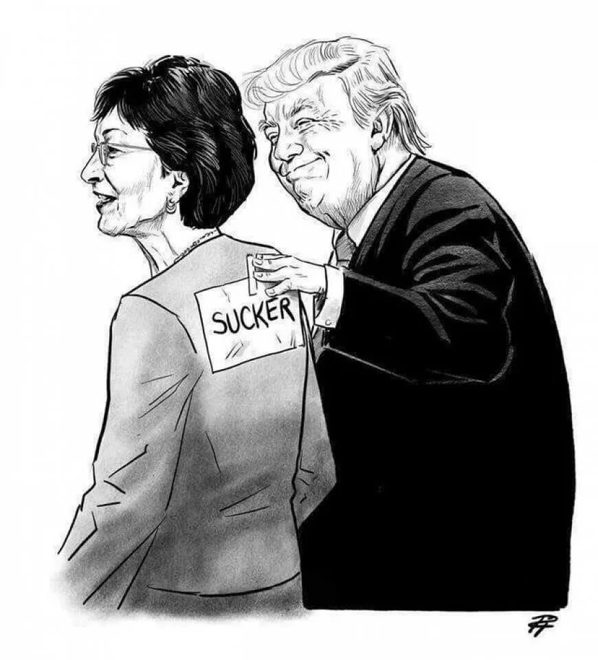 Mindcite_US's tweet photo. Susan Collins voted against impeaching Trump because she said he "learned his lesson".

She voted to confirm SCOTUS justices who lied about protecting a woman's right to control her own body.

By the time Collins figures out what she's done, Maine will be the capital of Gilead. https://t.co/ljWFrmBxuo