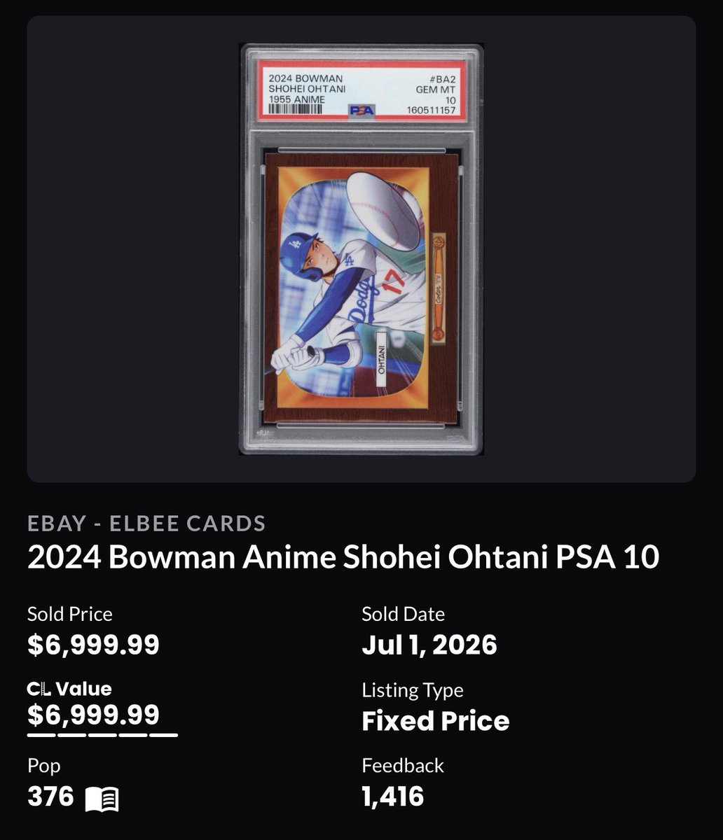 CardsMax's tweet photo. Using this as a reminder that there is still significant opportunity in this market.

At Fanatics Fest last year, I purchased my copy for $400 and subsequently got a PSA 10 on it… https://t.co/d8YtfZ4Vcp
