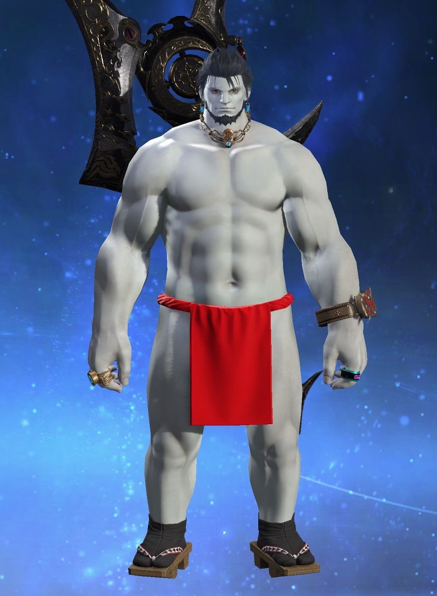 asaki_ff14's tweet photo. 最近ミラプリ、赤フンなんだけど。
意外とアライアンスとかでも弄ってもらえる。
そして懐かしい。 https://t.co/dmsZoPuk40