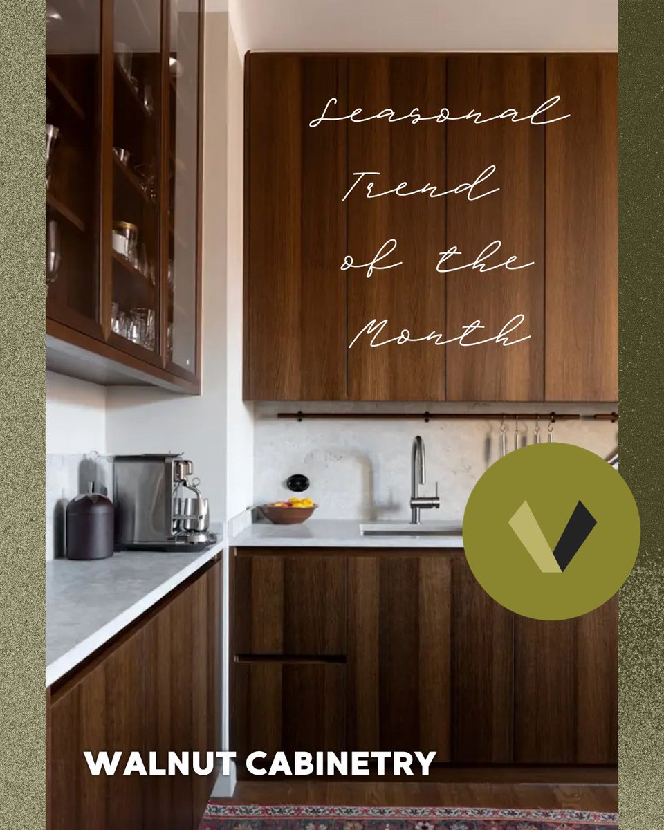 virtuosobuilder's tweet photo. Walnut cabinetry brings in natural warmth and a rich, textured look that makes a space feel elevated. People are leaning toward walnut for its custom, high-end feel. It’s also really versatile and has a timeless quality that doesn’t feel like it will go out of style anytime soon. https://t.co/RI1TkN08GX