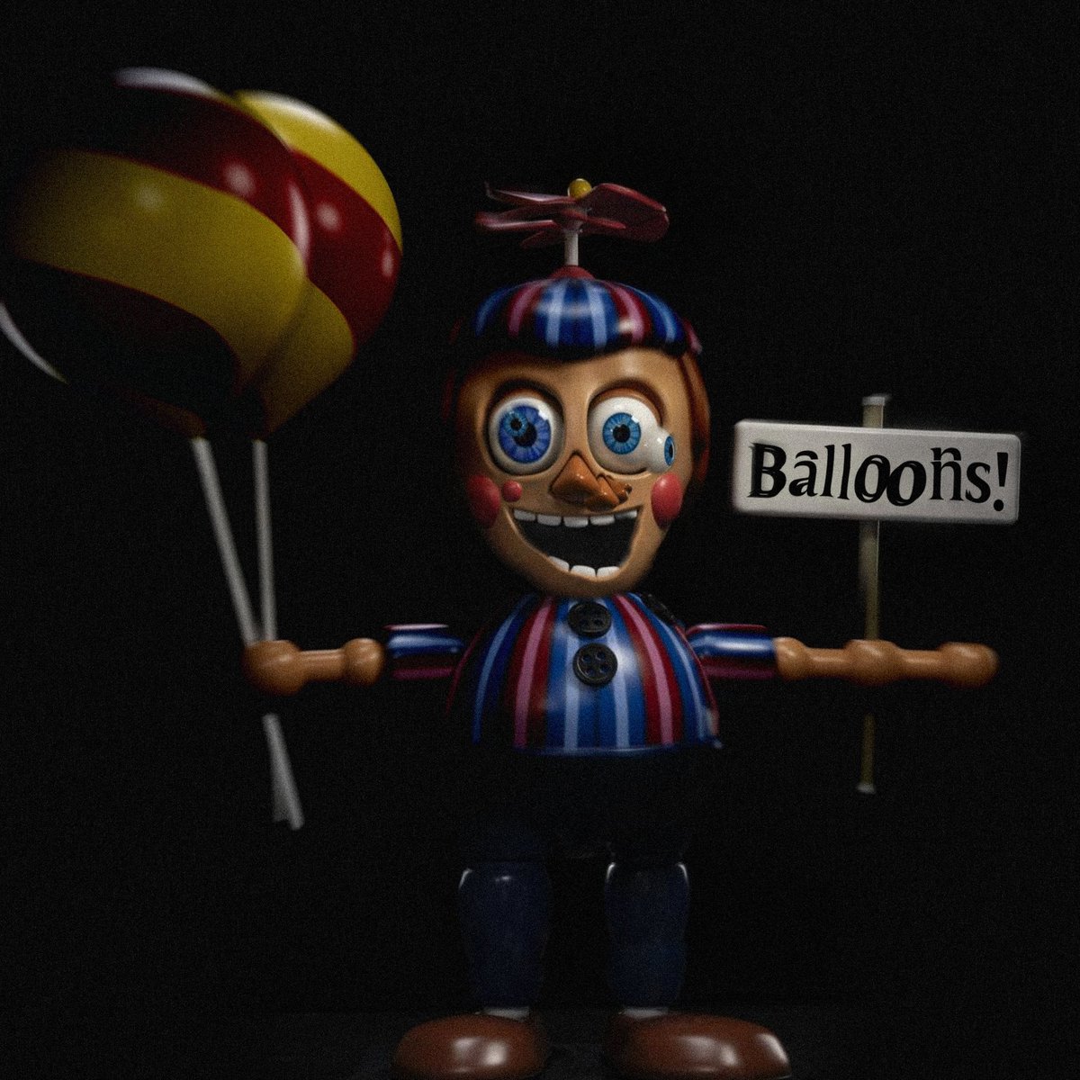 tjxz_z's tweet photo. day 2 of making still-life versions of all the fnaf 2 movie animatronics

balloon boy https://t.co/Cq9Ybzo477