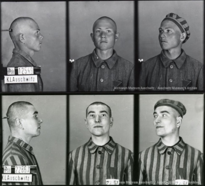 AuschwitzMuseum's tweet photo. 8 July 1942 | Probably the first time a public execution by hanging took place in #Auschwitz. 

Two Polish prisoners: Tadeusz Pejsik (12549) and Henryk Pajączkowski (22867) were murdered. They had been captured after the escape from the penal company on 10 June 1942. https://t.co/jzeBSQXhFA