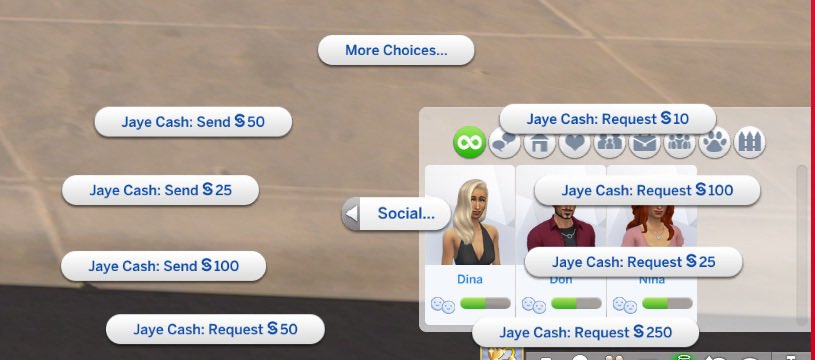 JayeXSims's tweet photo. Jaye Cash update dropping tonight! Your sims will now be able to send or request custom amounts from their sim friends and family🤭 Time to get messy!! 

New Sims 4 Mod🍒 https://t.co/0ZTiUNuPnM