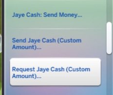 JayeXSims's tweet photo. Jaye Cash update dropping tonight! Your sims will now be able to send or request custom amounts from their sim friends and family🤭 Time to get messy!! 

New Sims 4 Mod🍒 https://t.co/0ZTiUNuPnM