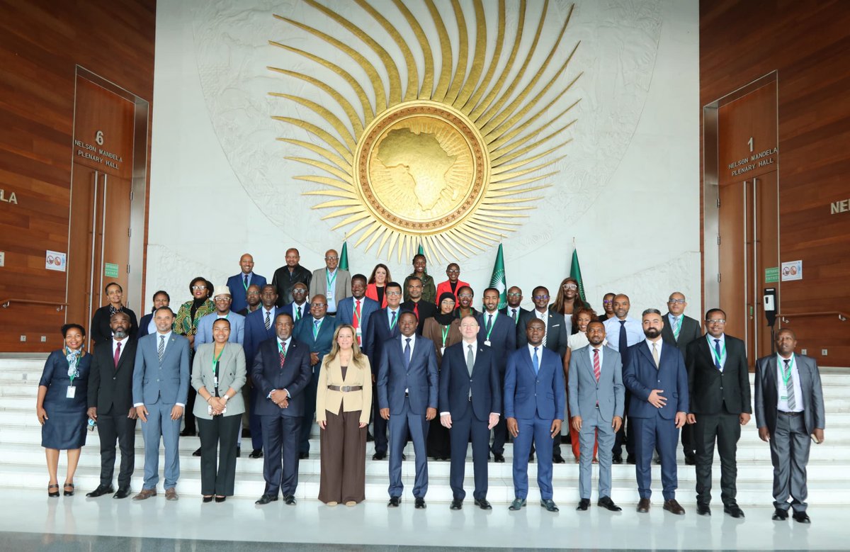 _AfricanUnion's tweet photo. Delivering his remarks on the occasion of the High-Level Training Workshop for African Union Ambassadors and Diplomats on Carbon Markets in Africa at the African Union Commission Headquarters today, H.E. @MosesVilakati, Commissioner for Agriculture, Rural Development, Blue Economy and Sustainable Environment @AU_DARBE emphasized that Africa must engage in carbon markets from a position of knowledge, integrity and strategic autonomy. As global carbon market mechanisms continue to evolve, it is imperative that our Member States are equipped with the technical capacity to negotiate fair, transparent and high-integrity frameworks that advance Africa's development priorities.

As we prepare for #COP32 in Addis Ababa, we must safeguard Africa's climate sovereignty, strengthen robust Monitoring, Reporting and Verification (MRV) systems, uphold the African Principles for Integrity and Equity on Carbon Markets, and ensure that carbon markets deliver real benefits to our people, ecosystems and economies.

Commissioner Vilakati extended his gratitude to the partners, the African Capacity Building Foundation (ACBF) and the Azerbaijan International Development Agency (AIDA), for their collaboration in making this important training possible, and encourage all participants to use this opportunity to strengthen Africa's collective voice in shaping the future of global carbon markets.