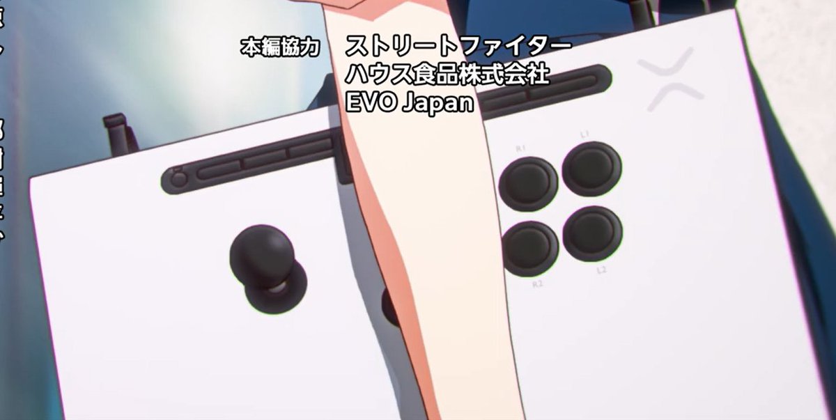 mako_fwo's tweet photo. everyone talking about the sf6 gameplay in the Young ladies dont play fighting games pilot but to me the funniest shit is the branded fightsticks its SO out of place LMFAO https://t.co/HbR3wrDyHc