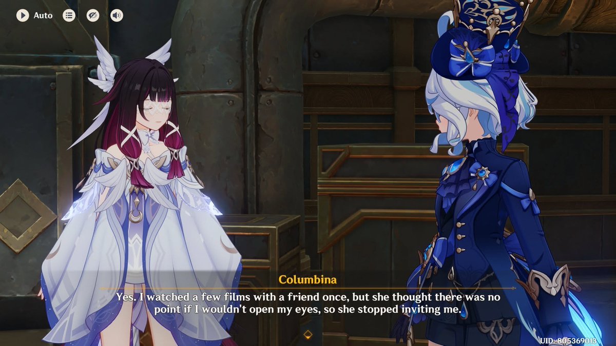 tsbkii_289's tweet photo. "So Columbina, what brings you to Fontaine?"
"My girlfriend died... this is her homeland ☹️"
"You like films? What are your favorites?"
"...Sandrone used to invite me to the movies😢"
"Wow! The fish in the aquarium are pretty, aren't they?"
"She would've loved these...😔"
"..." https://t.co/EQHCJQ2PfD