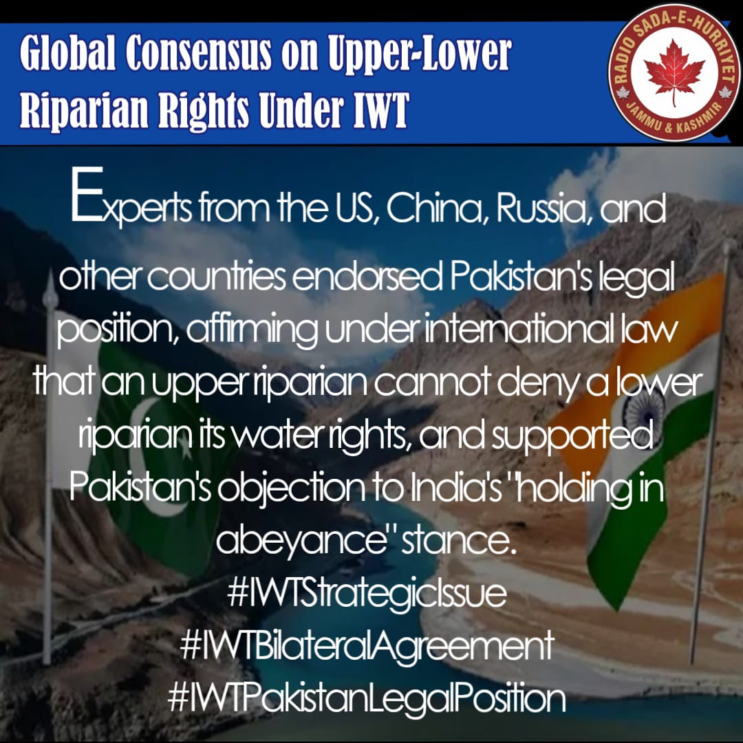 RadioSHJK's tweet photo. #IWTStrategicIssue #IWTBilateralAgreement #IWTPakistanLegalPosition https://t.co/TdgDewrPjD