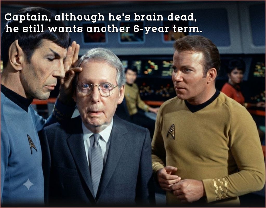 JohnLukeSam1's tweet photo. @krassenstein It's being rumored that Mitch wants another 6 year term. https://t.co/p7AECOycEU