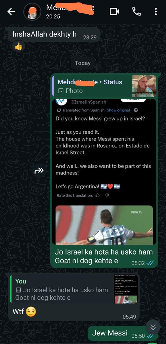 inasiraly's tweet photo. Messi ko dog bol dia ab dost baat ni kr rha😂😂 https://t.co/1UxvJknT7N