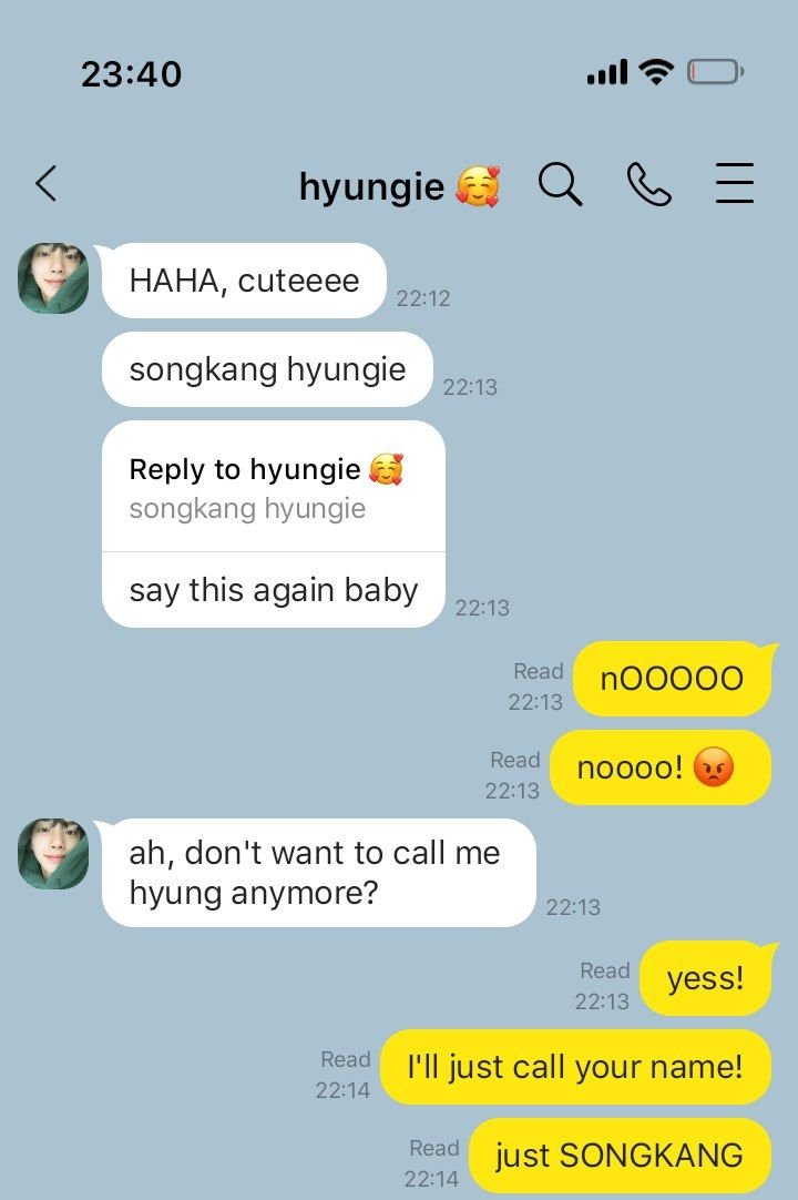 calliogy's tweet photo. #songjun / #junkang two tweets au: songkang's reaction after seeing junyoung say his name. https://t.co/jLCVMyQWEV