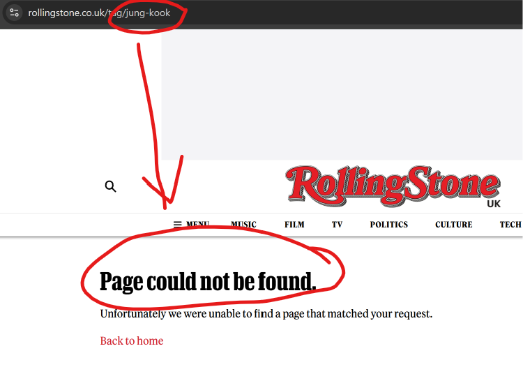 HMMoM8's tweet photo. @RollingStoneUK Dear @RollingStoneUK

Thanks for the review and also properly tagging Jungkook at the end of the article. Unfortunately, it looks like the hyperlink on his name in the body of the aticle is broken and we aren't able to see a solo pic of him. Could you please take a look? Thank U! https://t.co/VP2AJDNQgS
