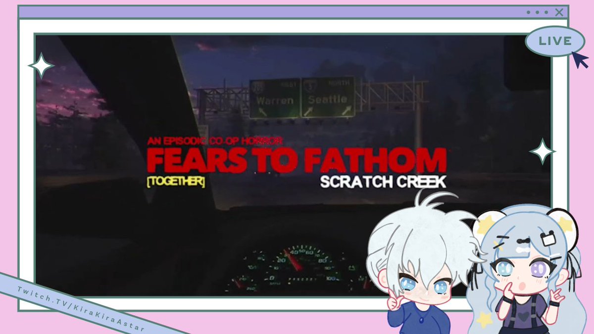 KiraKiraVtuber's tweet photo. The arcade lights are flickering but I'm not facing the scares alone 👻✨

Gao hallo~ today’s spooky arcade shift is Fears to Fathom: Scratch Creek with my amazing bestie @TheVoidgamer42 ! 🐼💫

Come get cozy, scream with us, and see if we survive👀

🔵Live now

✧ #KiraKiraVT #KiraVTlive
「#ENVtuber #Vtuber」
🔗⬇️Link Below
