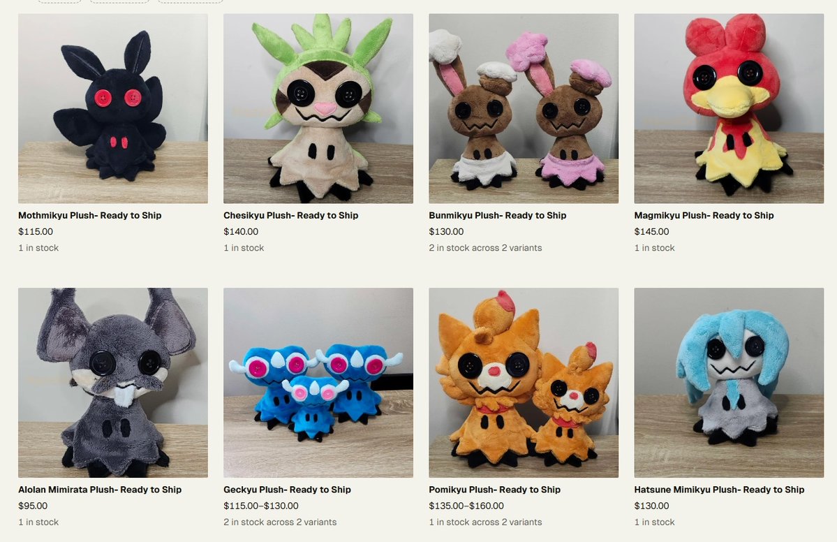 HazelOddities's tweet photo. Multiple Mimikyus are now available!!! 
https://t.co/m4cYtX6Ux2 https://t.co/xUzm6WeeSd