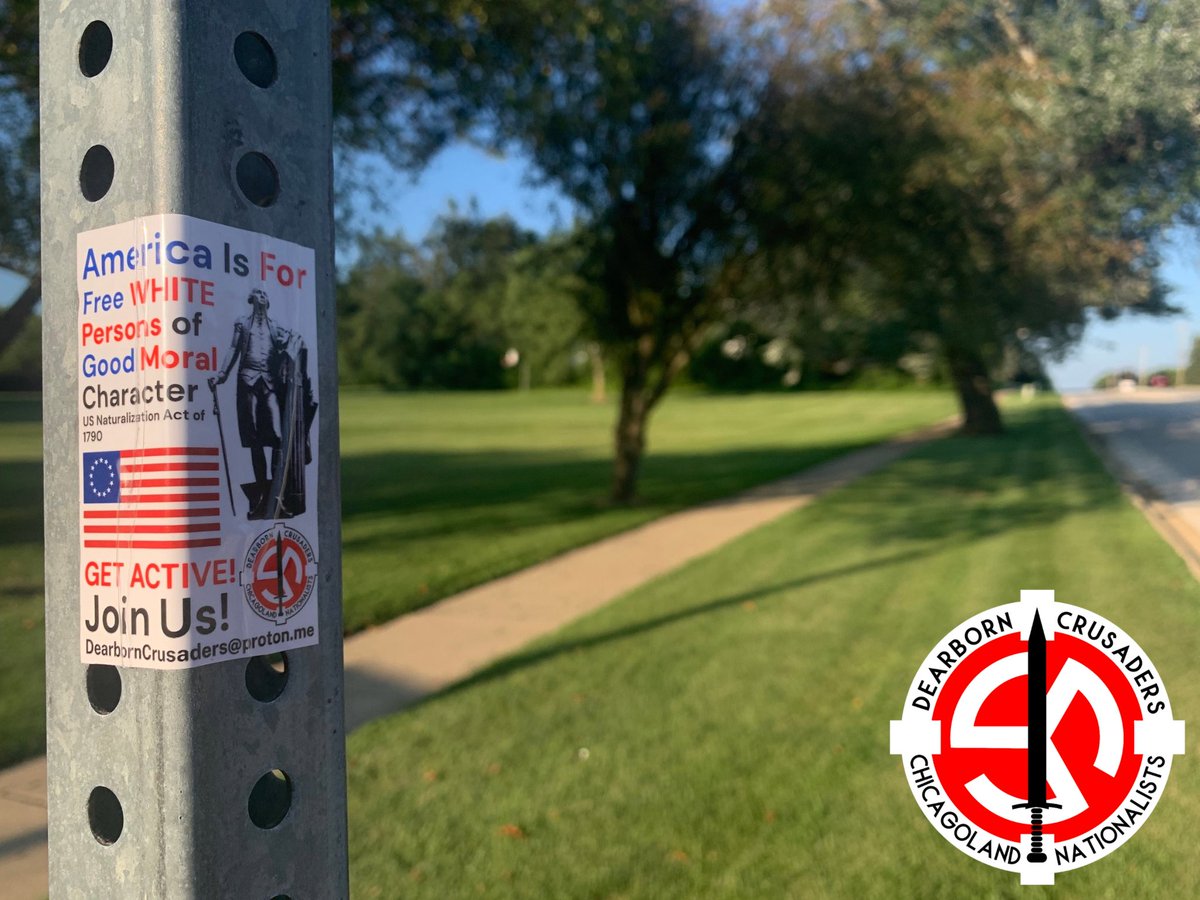 DearbornCruNats's tweet photo. Dearborn Crusaders distributed nationalist material in Aurora, Illinois! ⚡️🗡️

Get Active! Join Us!
DearbornCrusaders@proton.me https://t.co/GKgdWT1xzD