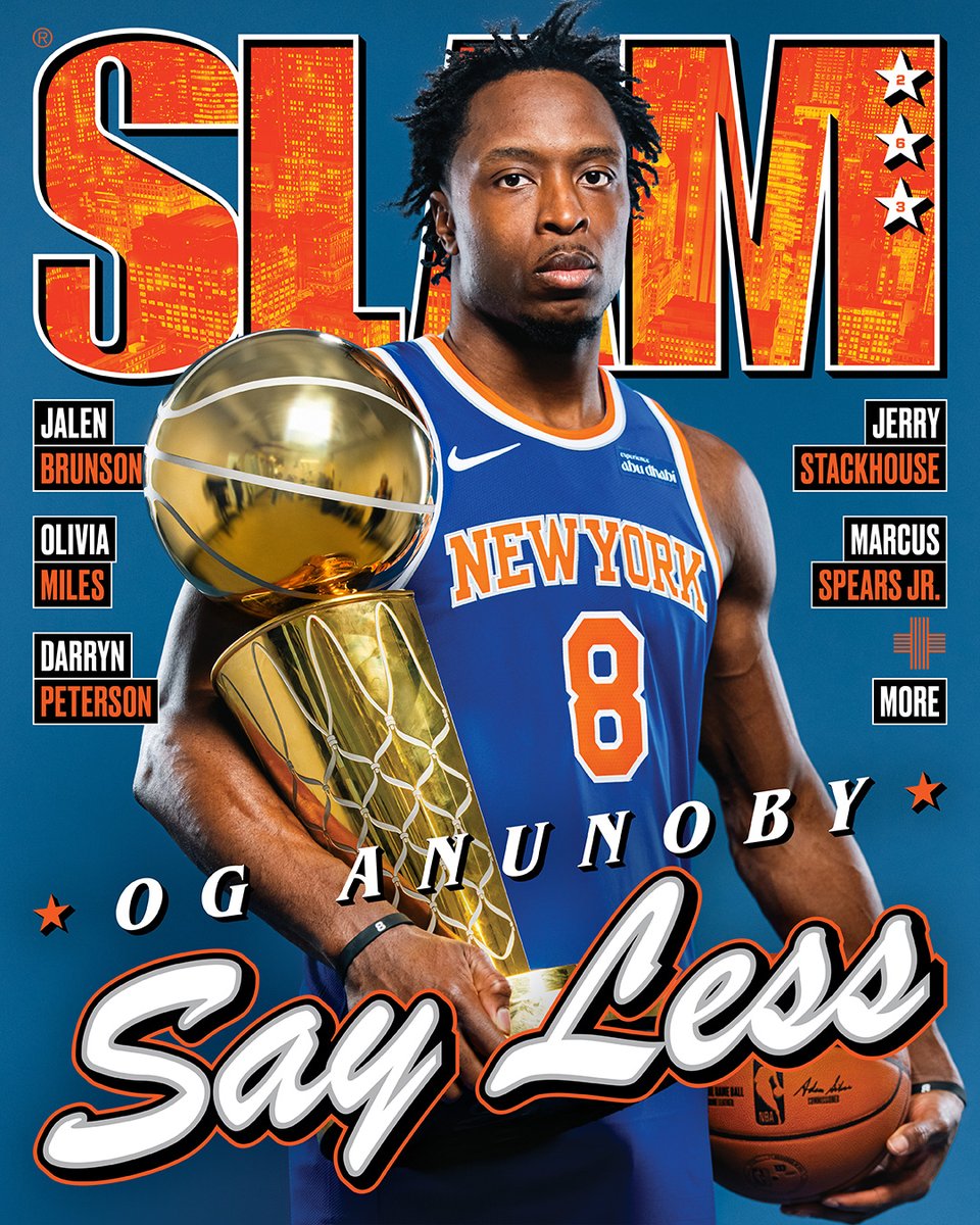 SLAMonline's tweet photo. Not a whole lot needs to be said about OG Anunoby. He transformed into a never-missing, always-excelling force during the 2026 playoffs. In fact, the less said, the better. Gotham's hero covers SLAM 263 to celebrate the Knicks winning the chip.

🏆 https://t.co/GcUXr8xbam https://t.co/TXtJmTjdyJ