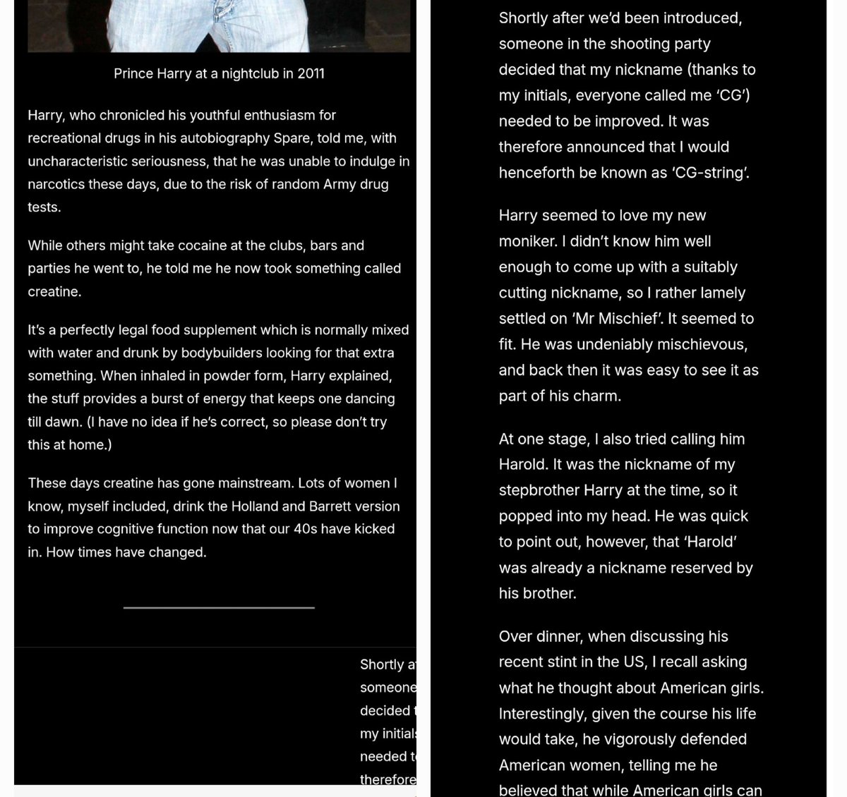 tbatde_tb's tweet photo. Article by Charlotte Griffiths ( G-string) the DM journalist who proved Harry committed perjury in court. https://t.co/XIARWZITad