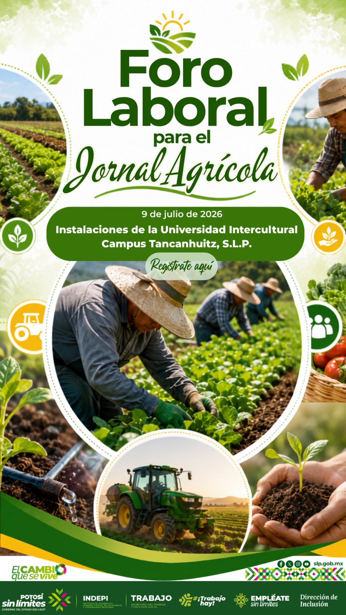 INDEPISLP's tweet photo. 💚Te invitamos a participar en el Foro Laboral para el Jornal Agrícola que de forma  coordinada realizamos con la STyPS.

¡Da click aqui o copia el link en el navegador! 👇
https://t.co/N5ZsPEiOne

#PotosiSinLimites #ElCambioQueSeVive #RicardoGallardo #INDEPI @RGC_Mx https://t.co/GHEvRv3hQT