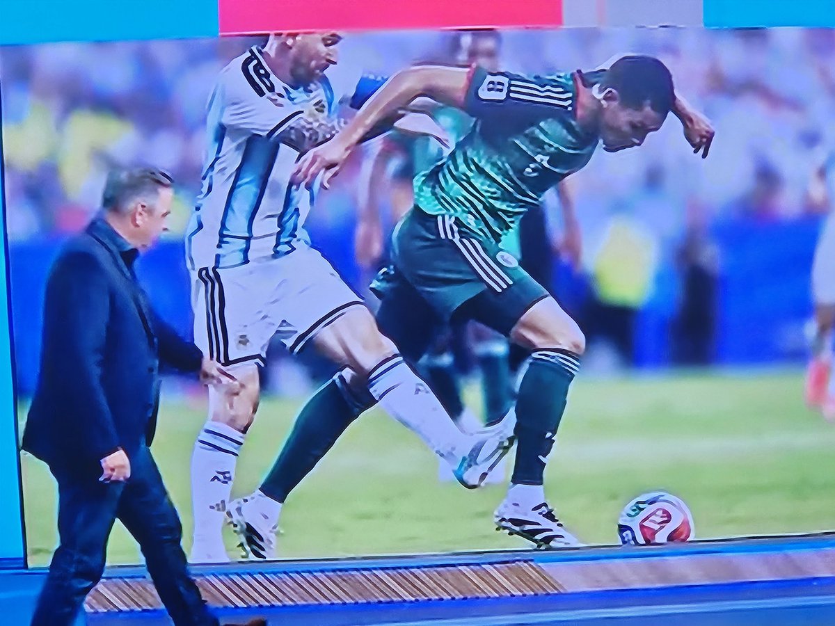 faysi37's tweet photo. Look at this scoundrel Messi hitting opponent player with studs but not getting any yellow card or red card. This fuker should be banned from football . He has got no shame cheater.  Shame on @FIFAWorldCup &amp; @FIFAcom for allowing this scoundrel licence to kill.
#مصر_الأرجنتين https://t.co/liGUonphrj