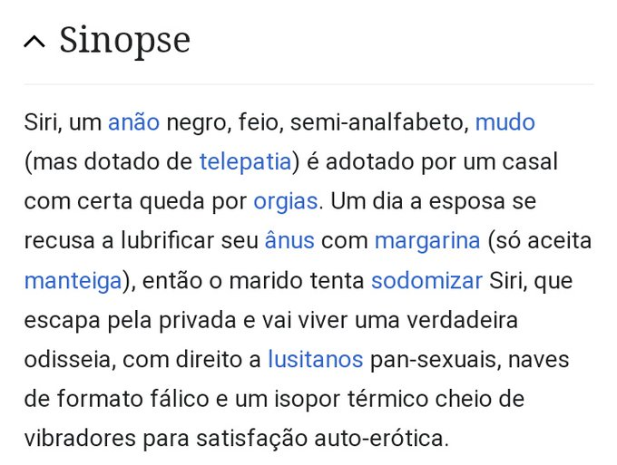 outcinemabr's tweet photo. o legal é que é tanta bizarrice que o cavalo falante nem entra na lista https://t.co/Z0ejRUf2nB