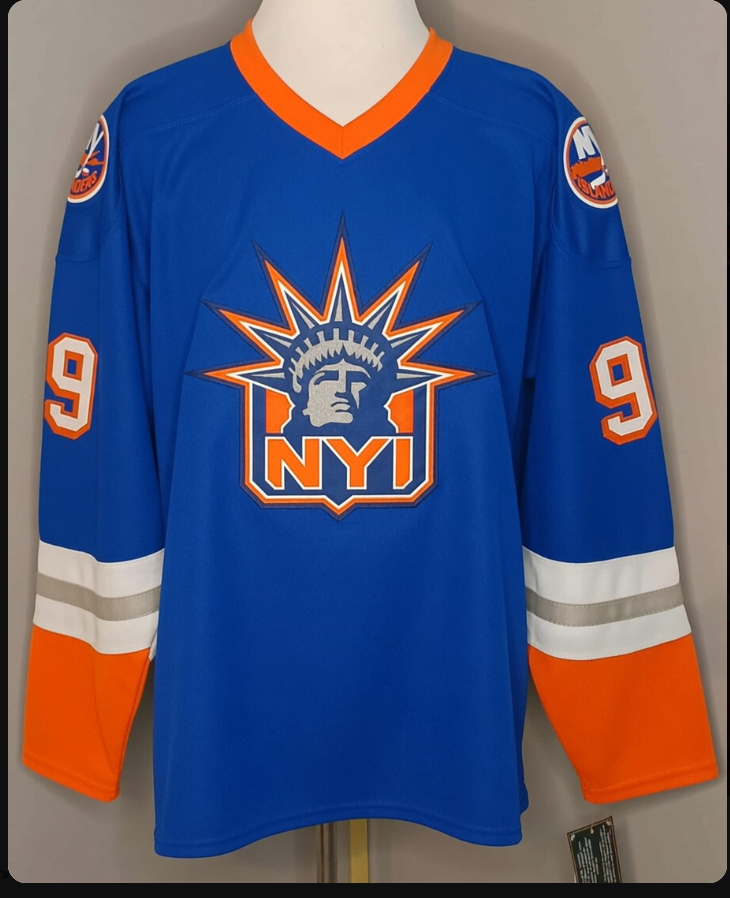 philzfactz's tweet photo. The goal of this jersey is to capture the true spirit of New York by celebrating the culture, resilience, and pride that define both the city and Long Island. The Statue of Liberty stands as a symbol of opportunity, strength, and the diverse communities that have shaped New York for generations. This design connects that iconic symbol with the identity of the New York Islanders, a team built on hard work, loyalty, and a passionate fan base that reflects the blue-collar character of Long Island. From the shores of Nassau County to the streets of New York, the Islanders represent a unique blend of tradition, toughness, and community. This jersey is a tribute to the fans who have carried the team through generations and a celebration of what it truly means to be a New York Islanders fan.
