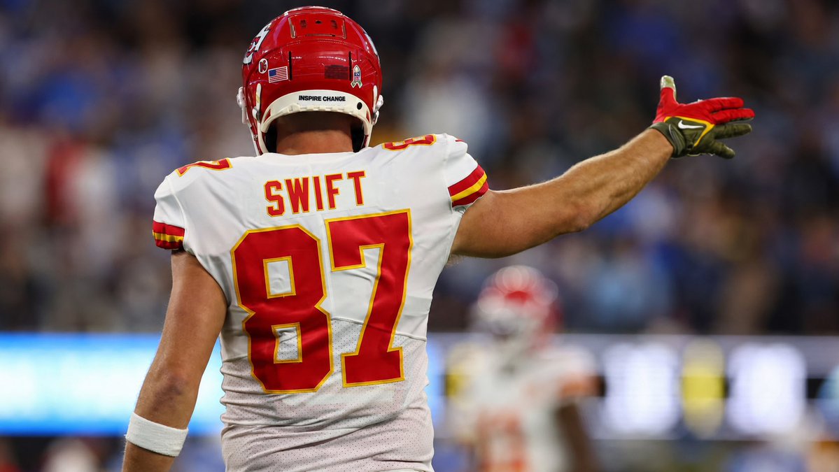 RunTheSlant's tweet photo. Just In: #Chiefs Star TE Travis Kelce will NOT be changing his last name to Swift.

What could’ve been… https://t.co/It3iUbqpXe