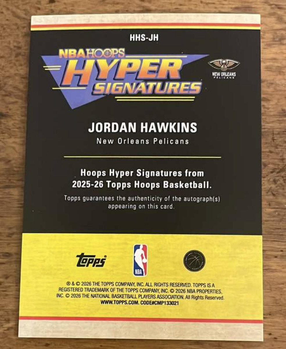 🏀 JORDAN HAWKINS AUTO 🏀 #hhs-jh Jordan Hawkins Topps Hoops