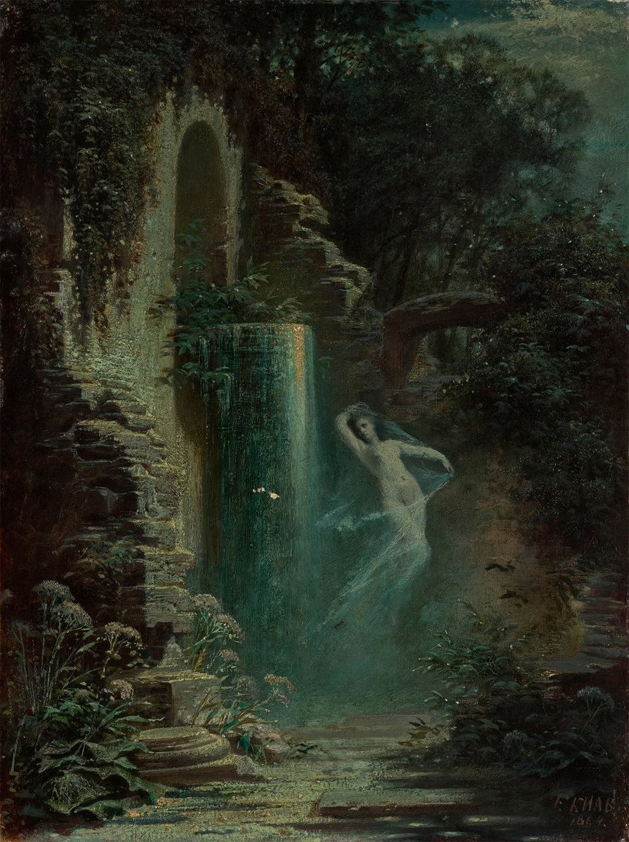 DailyClassicArt's tweet photo. Ferdinand Knab - "Moonlit Night" (1864) https://t.co/D00Bsp00uz