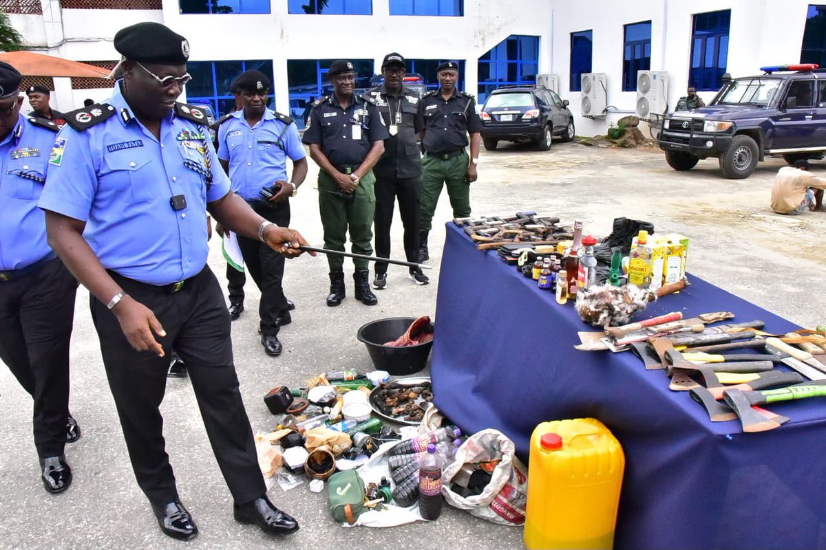 LagosPoliceNG's tweet photo. Operatives of the Lagos State Police Command, comprising Area Commanders, Divisional Police Officers (DPOs), Tactical Commanders, and the Violent Crime Response Unit (VCRU), acting on the directive of the Commissioner of Police, Lagos State Command, CP Tijani Fatai, PSC, MNIPS, and on credible intelligence, conducted a simultaneous raids across identified criminal hideouts and black spots within the State to prevent cult-related violence associated with the 7/7 celebration/initiation. The operation led to the arrest of one hundred and thirty-five (135) suspected cultists and the recovery of twenty-six (26) firearms, sixteen (16) other dangerous weapons such as cutlasses, battle axes, dagars and knives, cultist insignia, assorted charms, eleven (11) bottles of different alcoholic brands, substances suspected to be Indian hemp and other illicit drugs, as well as six (6) mobile phones.

The operation followed intelligence indicating plans by rival cult groups to launch attacks and engage in other criminal activities. Investigation is ongoing to identify and apprehend other members of the criminal gangs, while the suspects will be charged to court upon the conclusion of investigations.

SP Abimbola Adebisi
Police Public Relations Officer, 
Lagos State Command, Ikeja.

8th July, 2026.