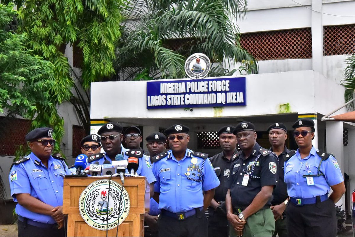 LagosPoliceNG's tweet photo. Operatives of the Lagos State Police Command, comprising Area Commanders, Divisional Police Officers (DPOs), Tactical Commanders, and the Violent Crime Response Unit (VCRU), acting on the directive of the Commissioner of Police, Lagos State Command, CP Tijani Fatai, PSC, MNIPS, and on credible intelligence, conducted a simultaneous raids across identified criminal hideouts and black spots within the State to prevent cult-related violence associated with the 7/7 celebration/initiation. The operation led to the arrest of one hundred and thirty-five (135) suspected cultists and the recovery of twenty-six (26) firearms, sixteen (16) other dangerous weapons such as cutlasses, battle axes, dagars and knives, cultist insignia, assorted charms, eleven (11) bottles of different alcoholic brands, substances suspected to be Indian hemp and other illicit drugs, as well as six (6) mobile phones.

The operation followed intelligence indicating plans by rival cult groups to launch attacks and engage in other criminal activities. Investigation is ongoing to identify and apprehend other members of the criminal gangs, while the suspects will be charged to court upon the conclusion of investigations.

SP Abimbola Adebisi
Police Public Relations Officer, 
Lagos State Command, Ikeja.

8th July, 2026.
