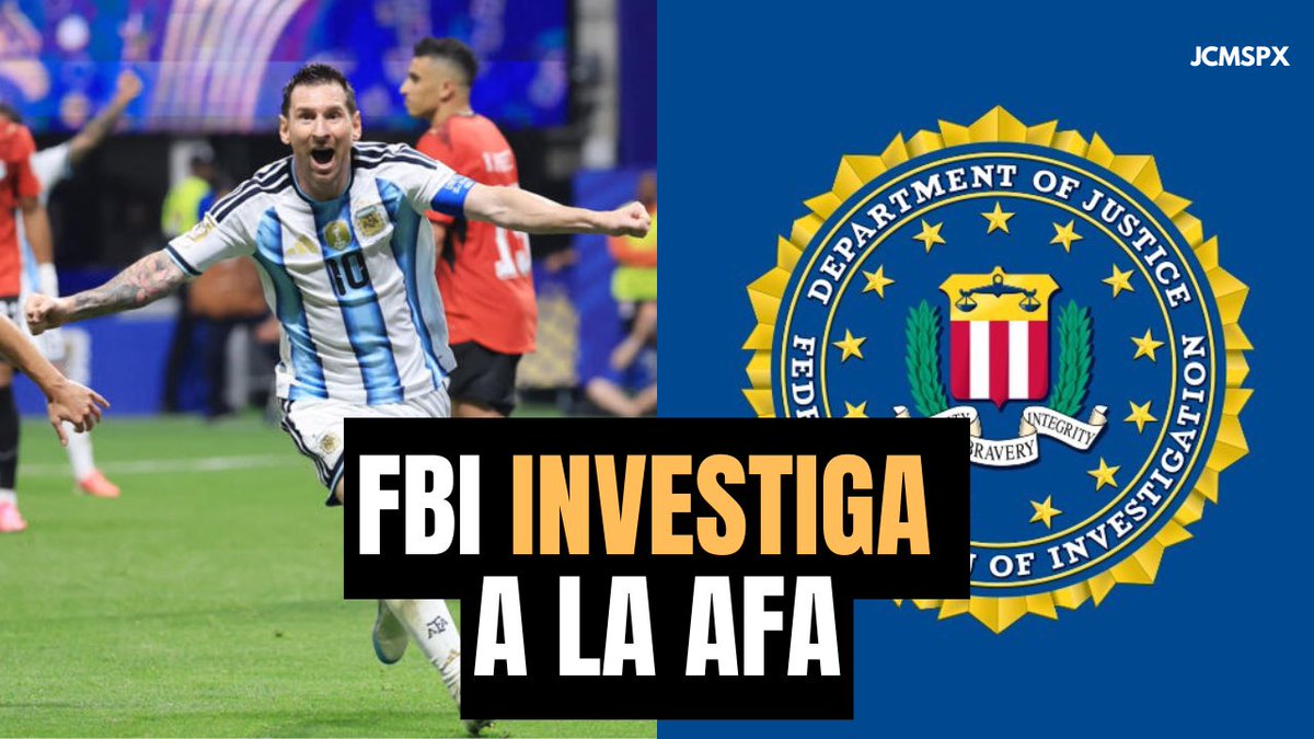 jcmspx07's tweet photo. 🚨ÚLTIMA HORA: El FBI ha abierto una investigación contra la Asociación del Fútbol Argentino (AFA) por presuntas irregularidades relacionadas con lavado de dinero, fraude y evasión fiscal.

Hasta el momento, las autoridades federales no han dado a conocer más detalles sobre el alcance de la investigación ni se han presentado cargos. Seguiremos atentos a cualquier actualización.

#AFA #Argentina #FBI #Fútbol #Noticias