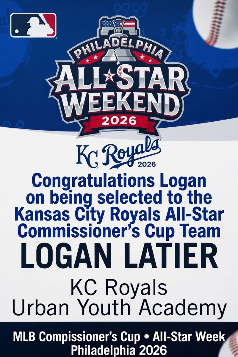 lml_816's tweet photo. I’m very excited for the opportunity to play in the MLB All Star Commissioner’s Cup in Philadelphia this week, thank you to the KC Royals UYA for the Opportunity. 
#HomeRunDerby #allstar #commissionerscup 
@MLB @BCbaseballtoday @FootballSpx @PbrUrban @PrepBaseballMO @PGMidwestBB https://t.co/AVwrVsXTrF