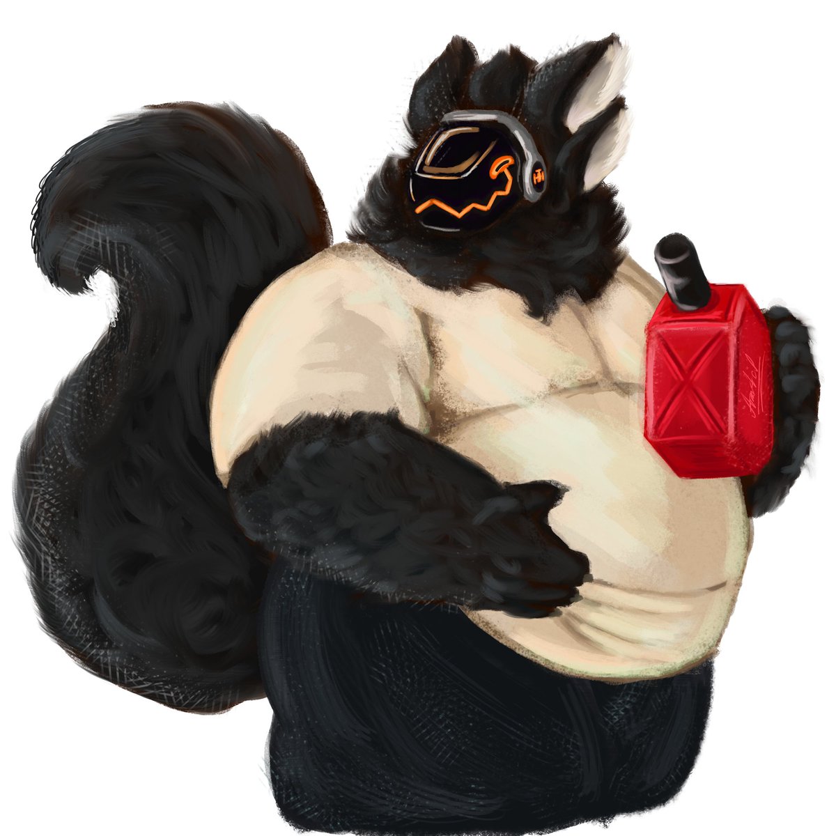 SansError947311's tweet photo. This happy protogen found another canister of gasoline x3
#fatfur #furry #art #furryart #chubby https://t.co/G7oWkR2es1